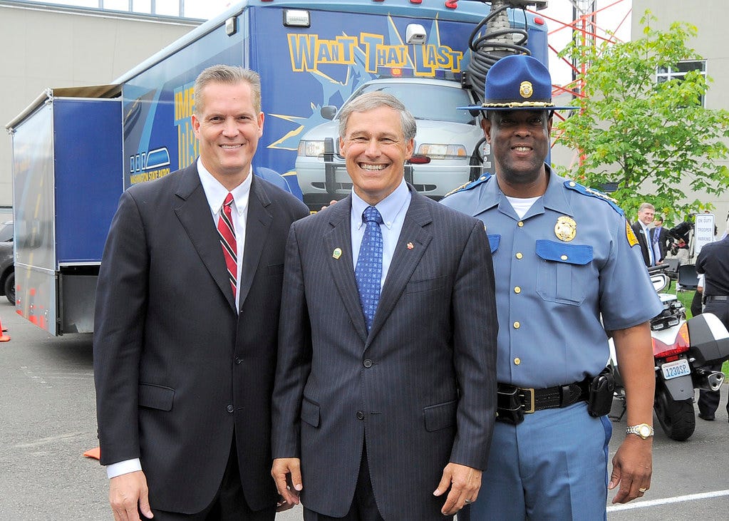 Pierce Co. Prosecutor Mark Lindquist, Gov. Inslee and WSP … | Flickr