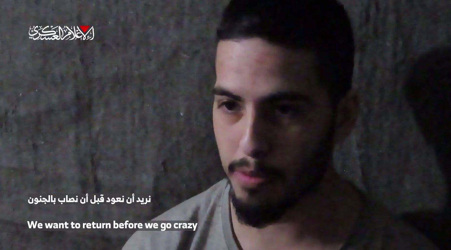 Israeli captive Matan Zangauker: “We want to return before we go crazy.”