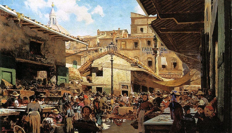 File:Telemaco Signorini, Mercato Vecchio a Firenze 1882-83 39x65,5 cm.jpg