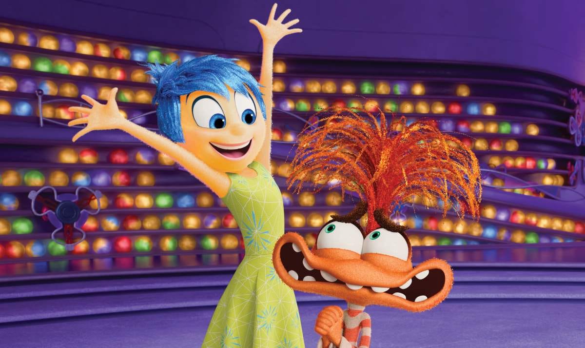 Inside Out 2 Screencap showing the Joy and Anxiety characters