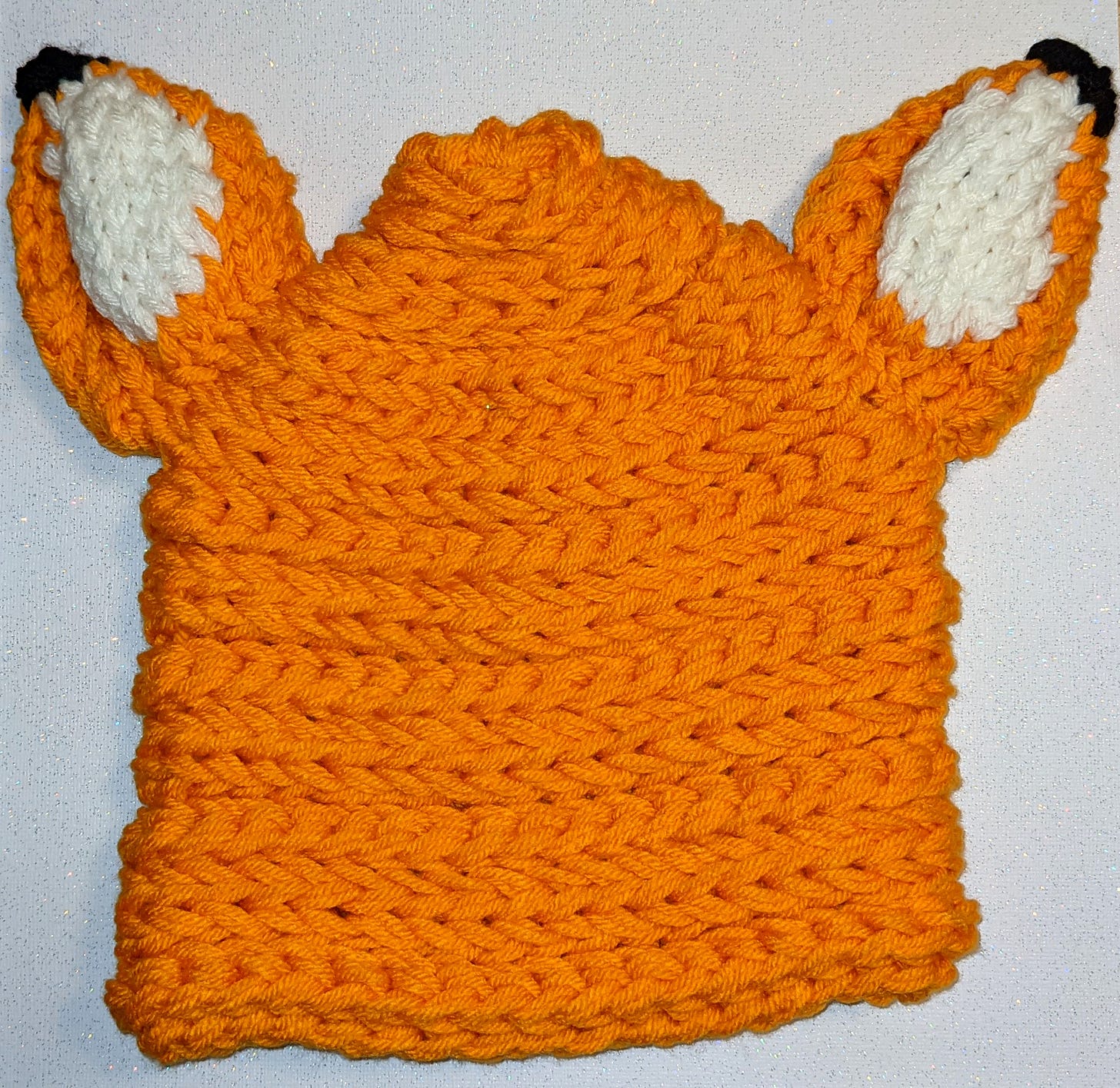 knitted fox hat