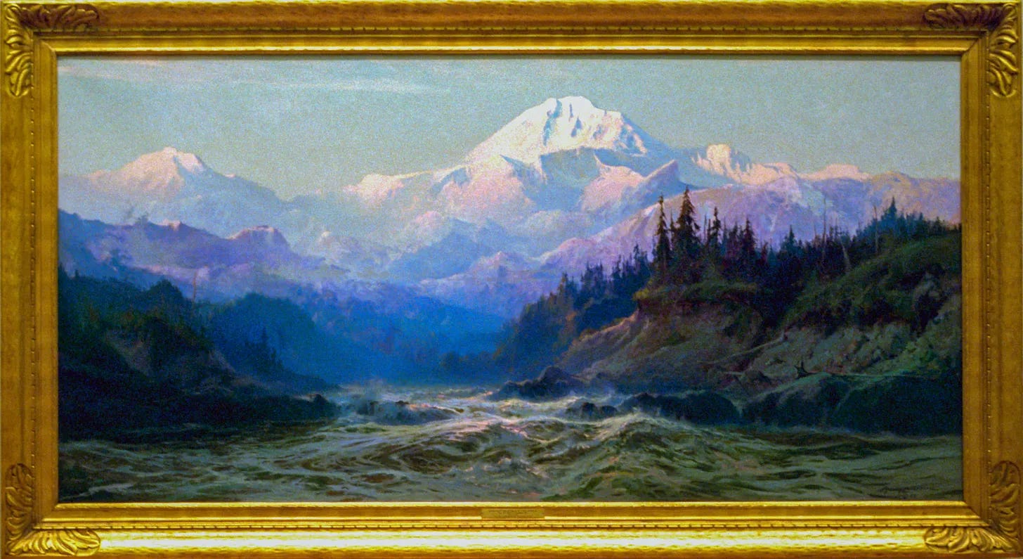 Painting of Denali by Alaskan artist, Sydney Laurence