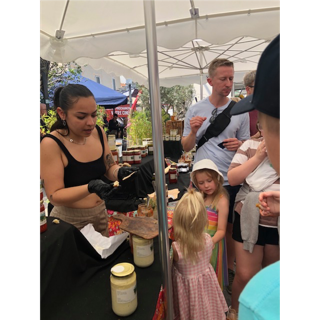 A group of people at a food stand

Description automatically generated with low confidence