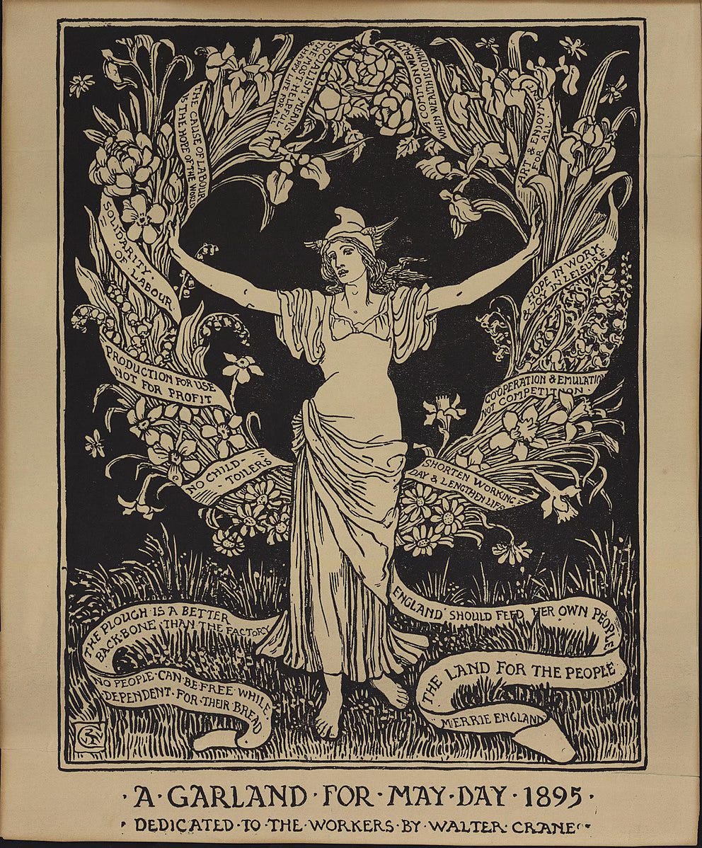 a garland for May Day 1895 illustration