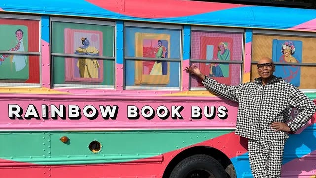 RuPaul Launches Allstora Bookstore, Sends Rainbow Bus to Counter Book Bans  in the US