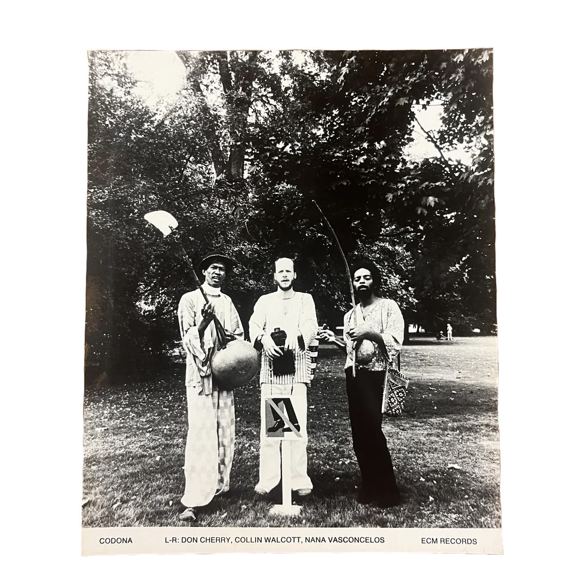 Codona: L-R Don Cherry, Collin Walcott, Nana Vasconcelos