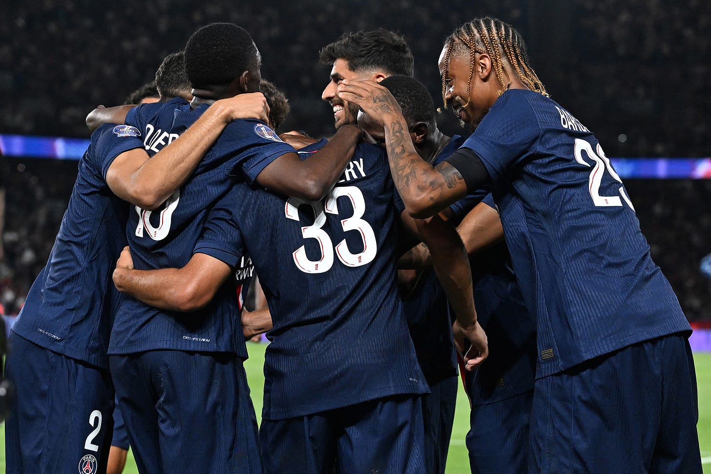 Paris Saint-Germain goal celebration