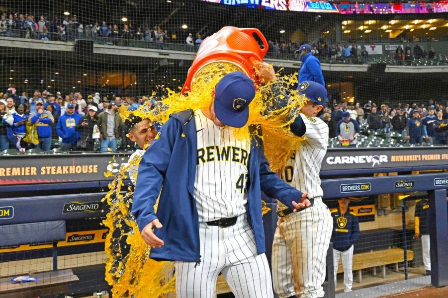 Logan Henderson Set 2 Brewers Franchise Records Vs Orioles