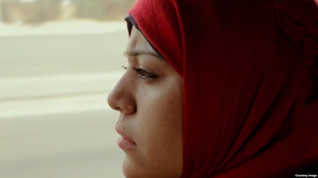 Hend Nafea is seen in a screen grab from the “Trials of Spring” documentary highlighting the role women played in the Arab Spring revolutions.