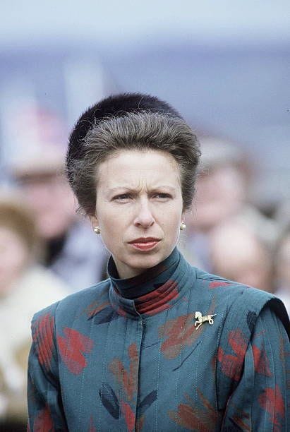 Princess Anne at the Cheltenham races in 1987.