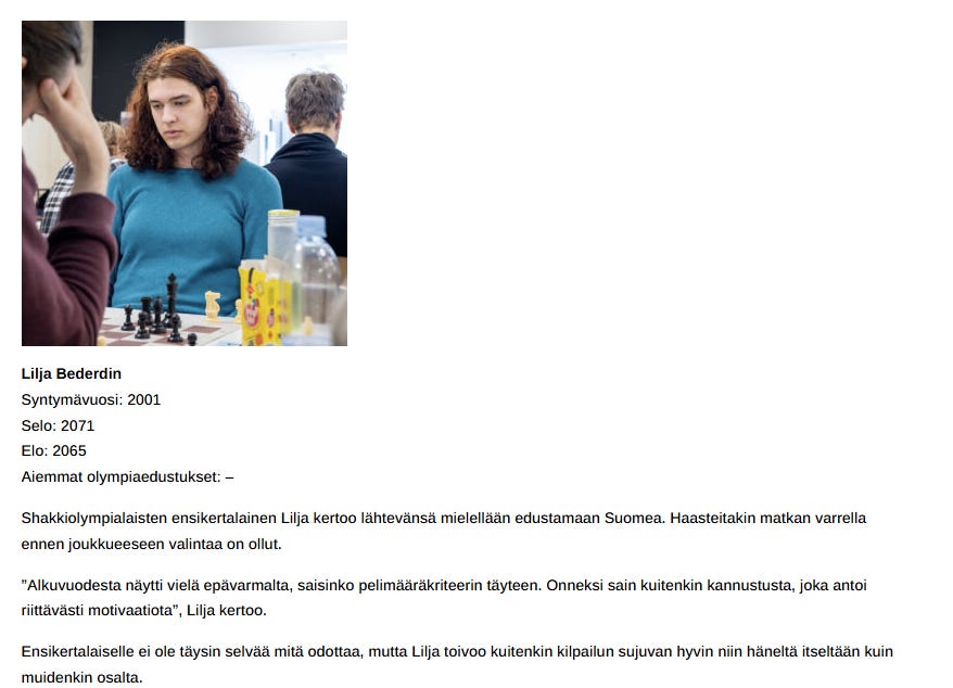 Viime vuonna shakkiliitto päätti kuitenkin julkaista “Liljan” kuvan.