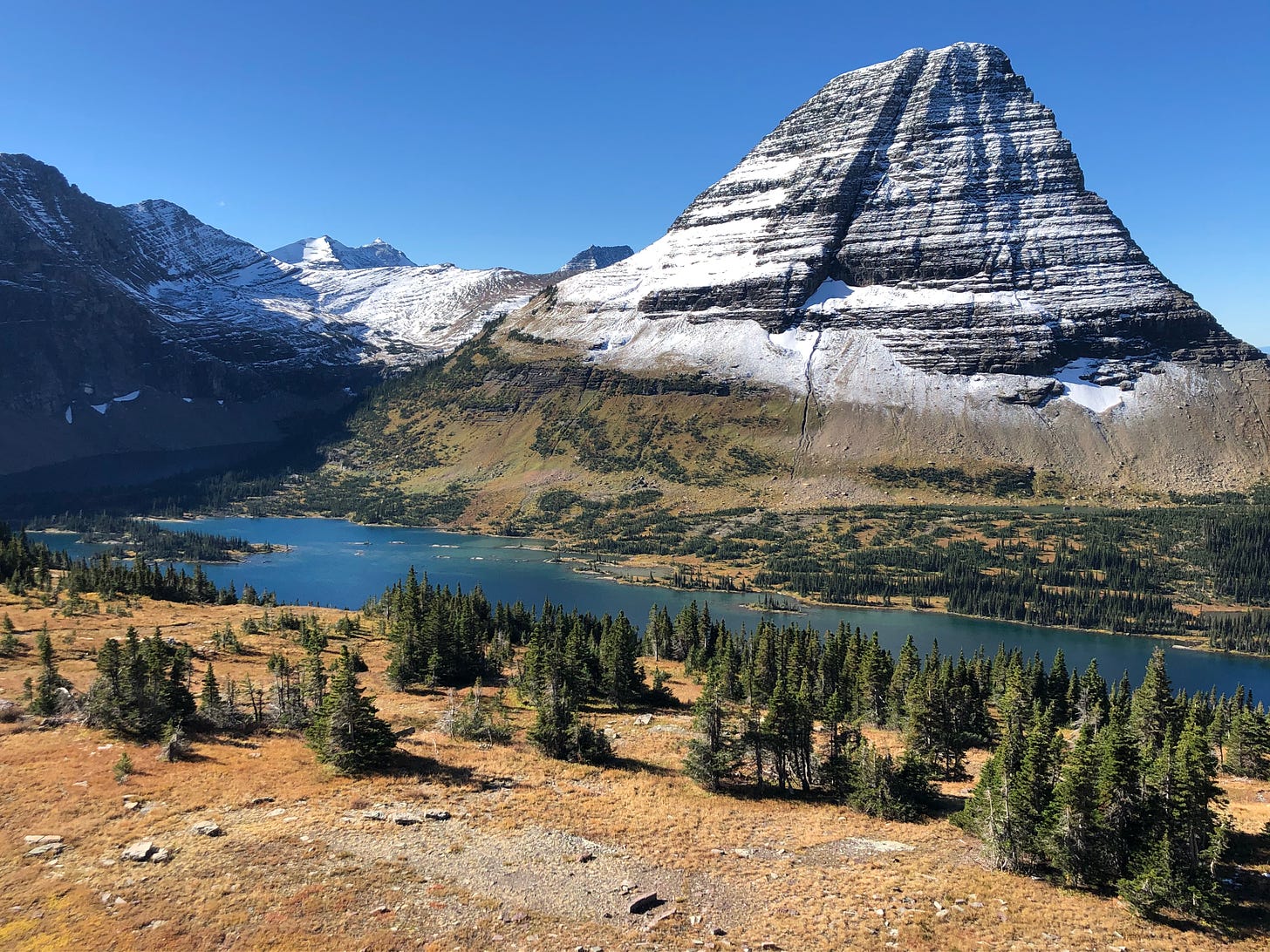 29 September 2020: Logan’s Pass, near the Visitor’s Center on Going-to-the-Sun-Road, Glacier National Park Montana.