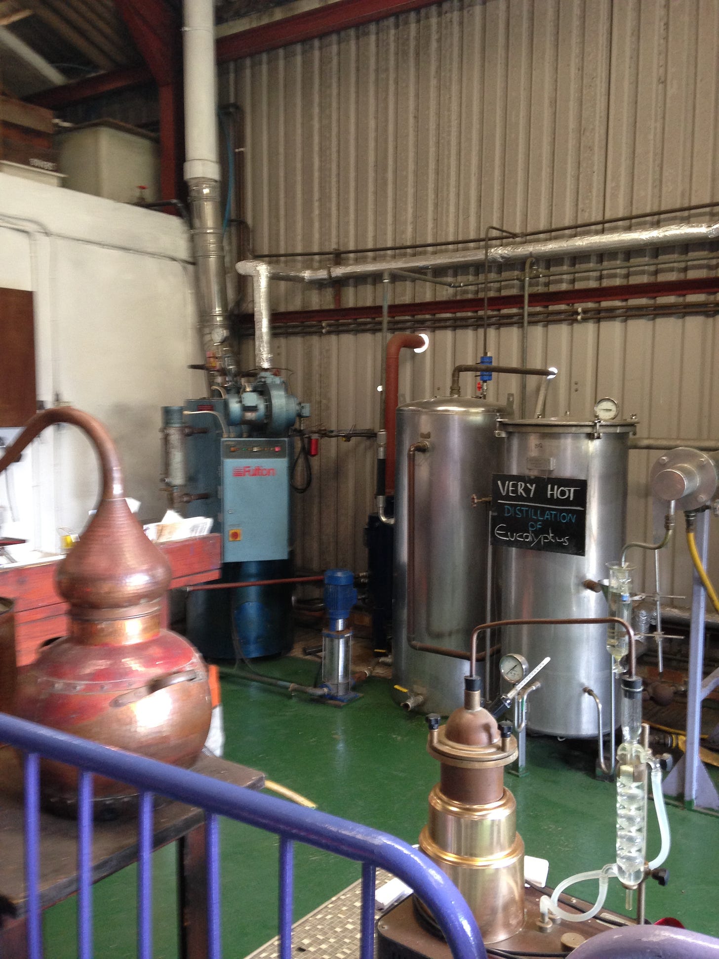 Jersey Lavender distilling equipment.
