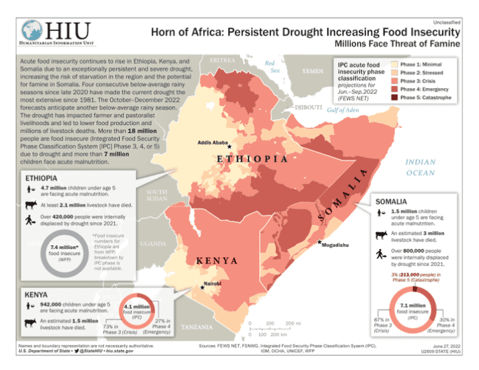 East Africa Food Insecurity Map