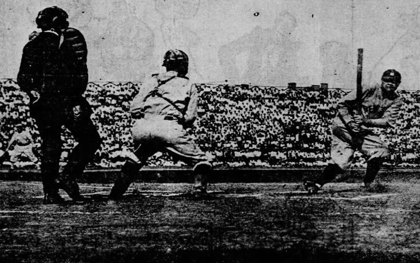 Babe Ruth Strikes Out 1922 Yankees Browns