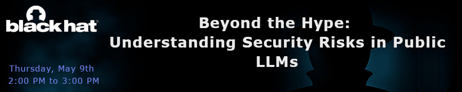 Beyond the Hype: Understanding Security Risks in Public LLMs (May 9th)