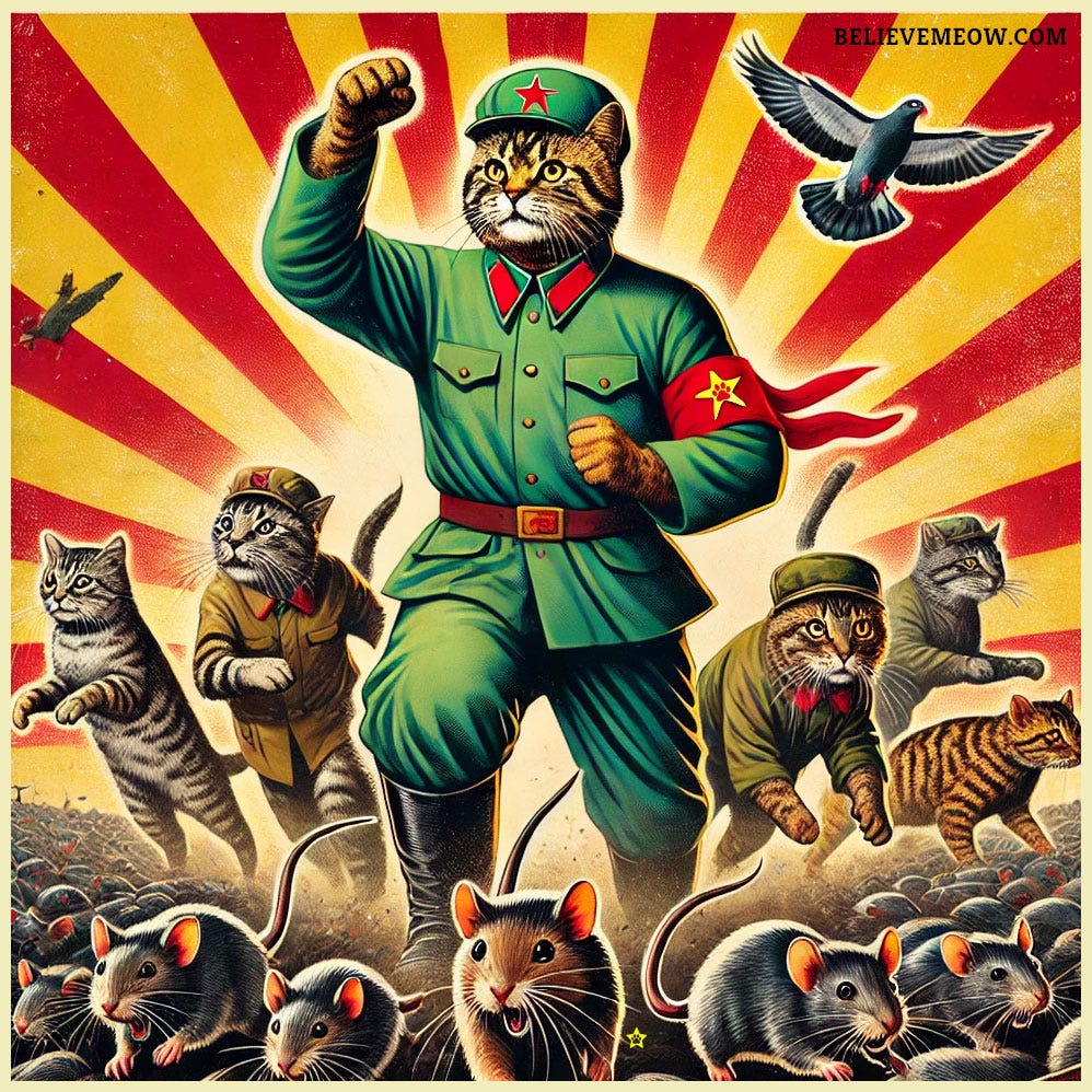 chairman meow propaganda cats mice poster