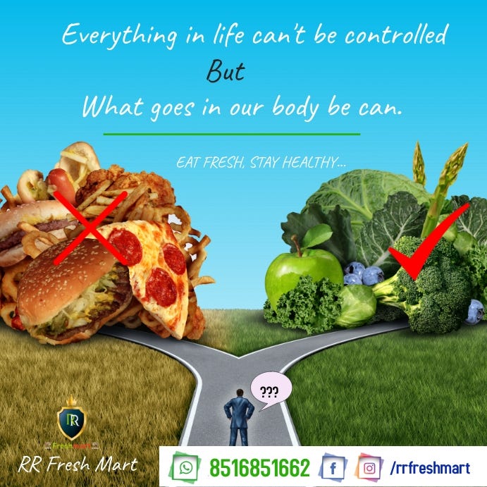 healthy vs junk food Template | PosterMyWall