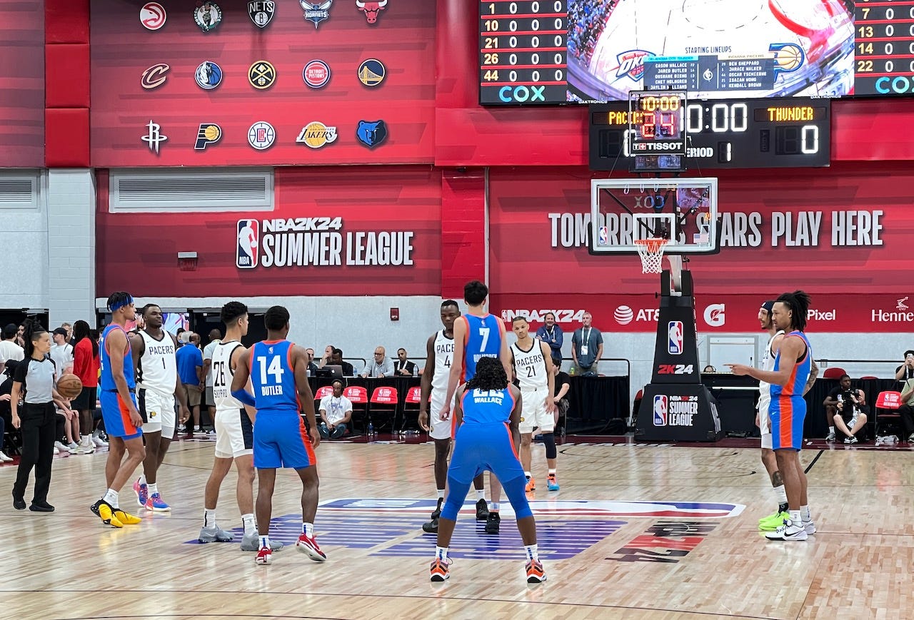 The Pacers played the Thunder in Game 3 (of 5) at Summer League.