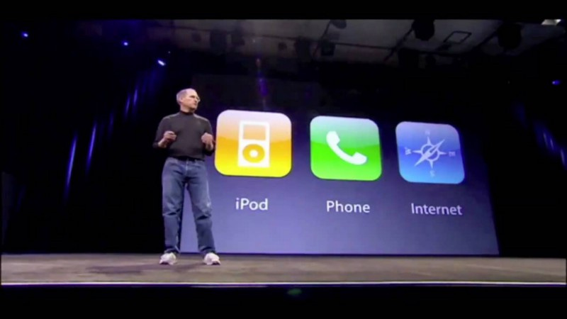 Steve Jobs introducing the iPhone in 2007