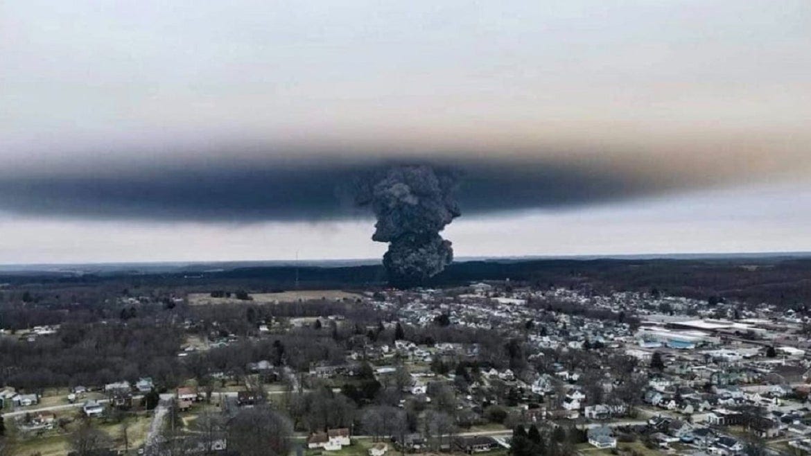 Ohio Town Lives in Fear After Train Derailment Spews Toxic Chemicals ...