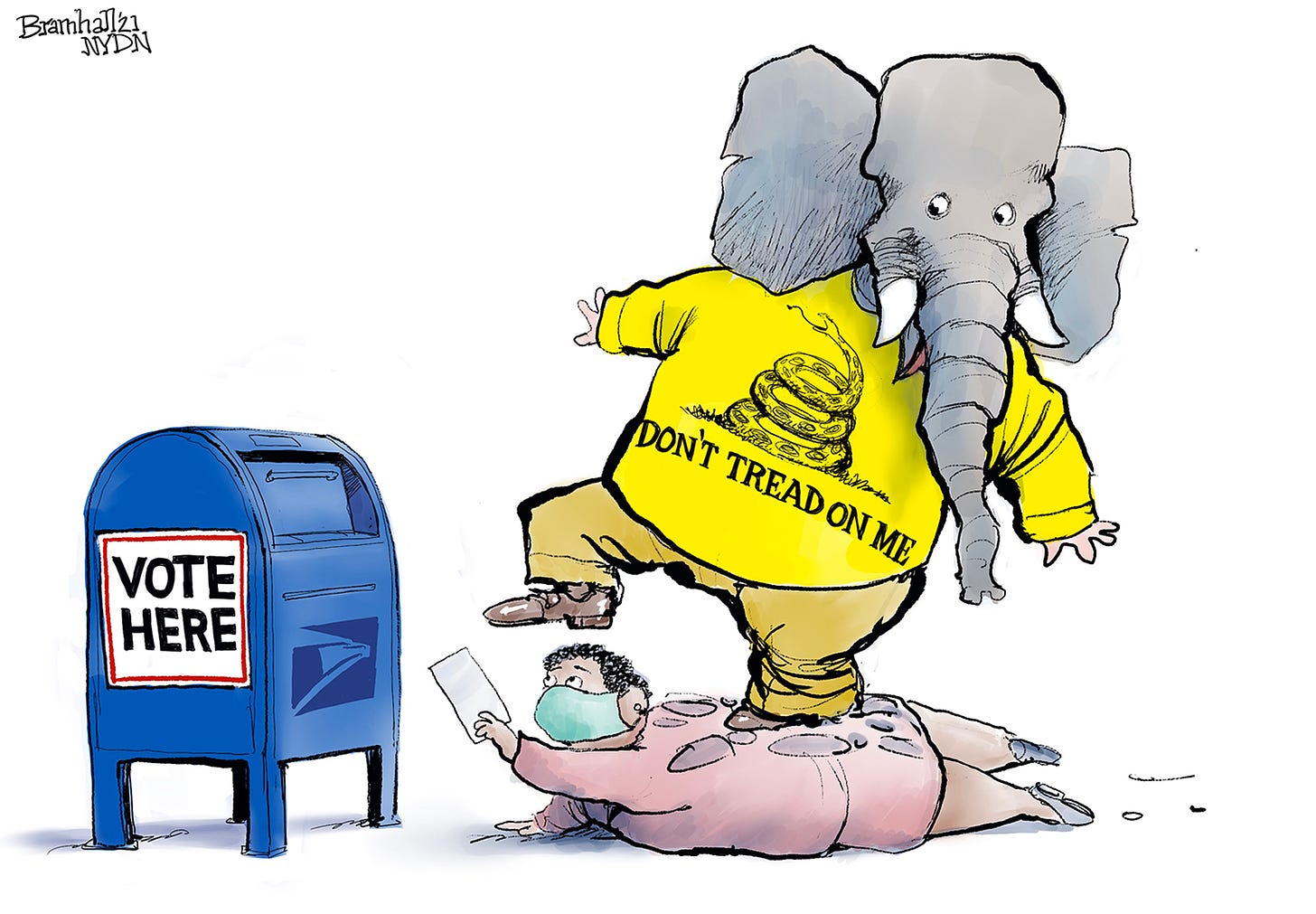 Political Cartoon U.S. gop voting restrictions | The Week