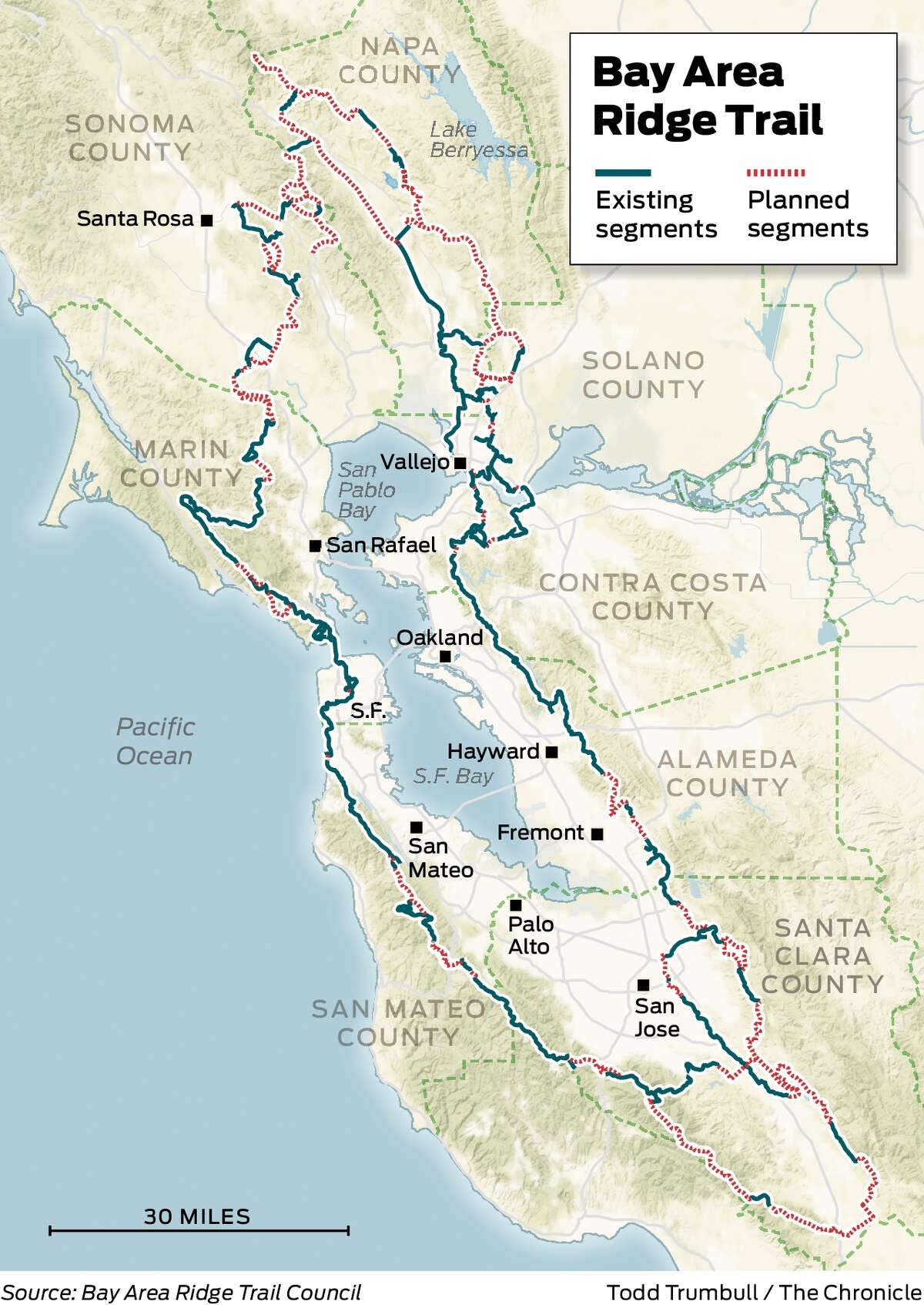 A 550-mile mega hiking trail is coming to the Bay Area. 'It'll be like the  Appalachian Trail'