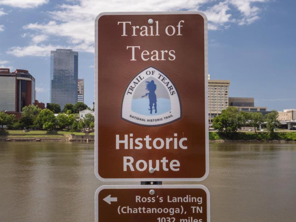Photo of Trail of Tears marker in Tennessee