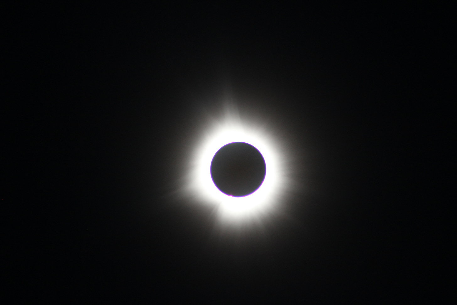 The total solar eclipse as seen from the Adirondacks on Monday, April 8