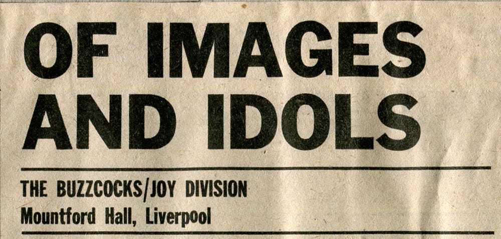 Header from the review. The title reads "Of images and idols".