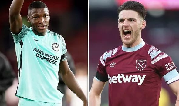 Arsenal 'growing in confidence' over £70m Declan Rice transfer and want  Moises Caicedo too | Football | Sport | Express.co.uk