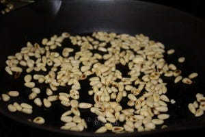 toasting pinenuts