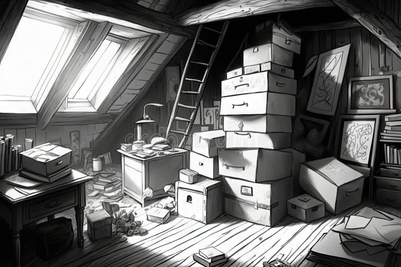 Boxes Old Attic Stock Illustrations – 46 Boxes Old Attic Stock  Illustrations, Vectors & Clipart - Dreamstime