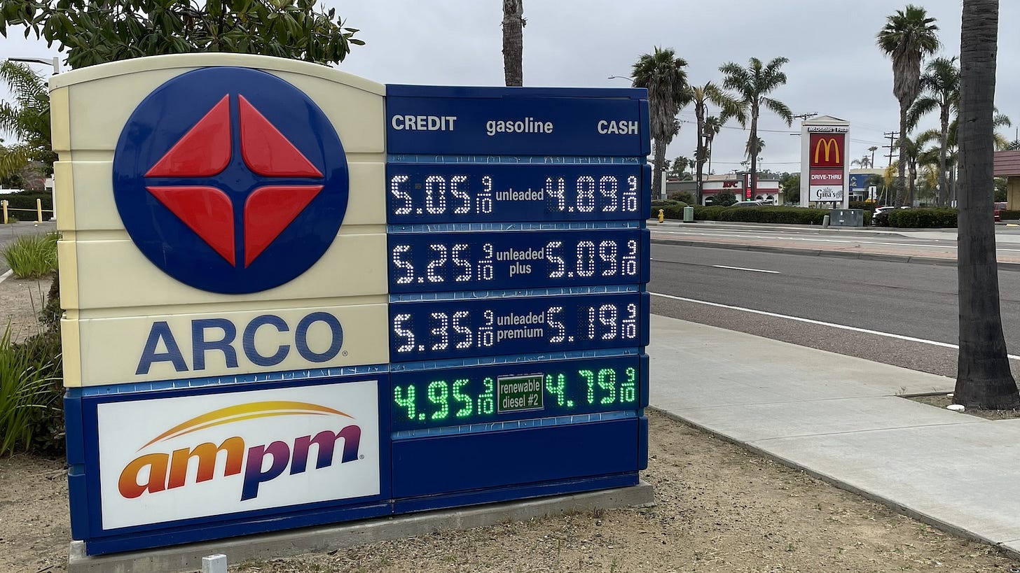 California’s gas tax will increase by 2 cents on July 1 as mandated by Senate Bill 1. Steve Puterski photo