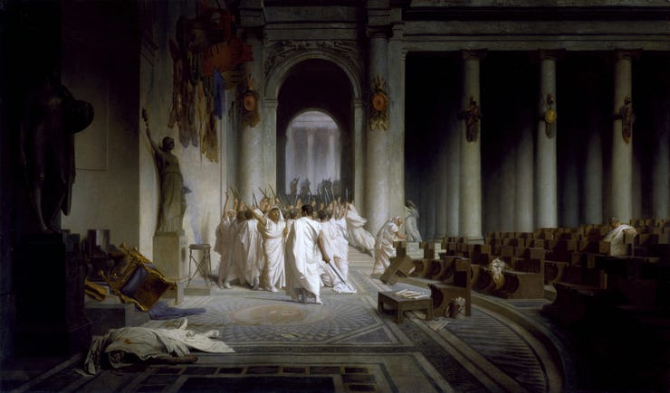 La muerte de César, Jean-Léon Gérôme, 1867