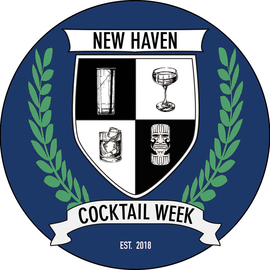 May be an image of ‎drink and ‎text that says '‎NEW HAVEN ست COCKTAIL WEEK EST. 2018‎'‎‎