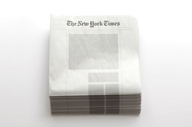 O jornal sem notícia