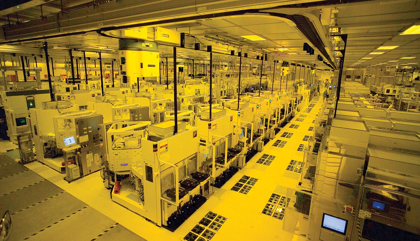 inside of a TSCM semiconductor facility
