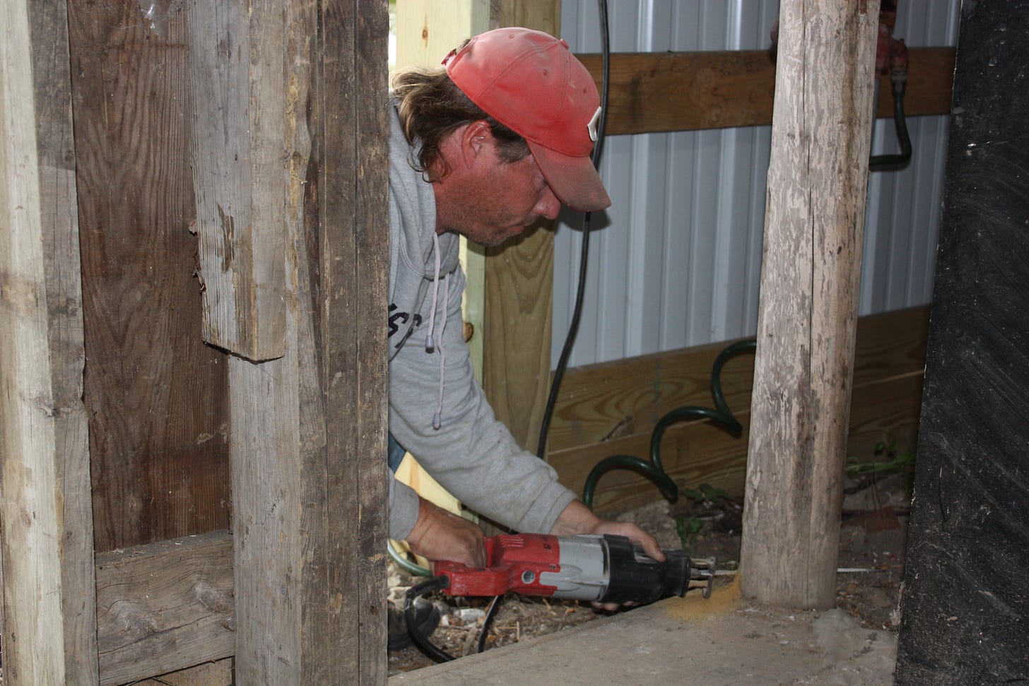 Farm Rob with "saws all" in hand