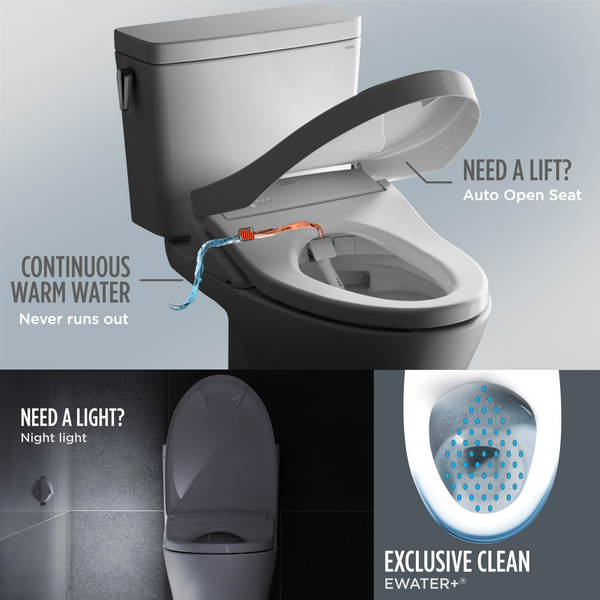 TOTO® S7A WASHLET®+ Electronic Bidet Toilet Seat with EWATER+® Bowl an -  Labelle Bath