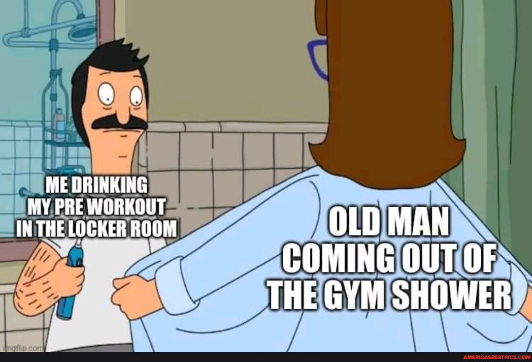 a ME DRINKING INTHE LOCKER ROOM OLD MAN COMING OUT OF THE GYM SHOWER -  America's best pics and videos
