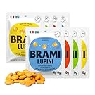 BRAMI Lupini Beans Snack, Variety Pack | 7g Plant Protein, 0g Net Carbs | Vegan, Vegetarian, Keto, Plant Based, Mediterranean Diet, Non Perishable, 5.3 Ounce (Pack of 8)