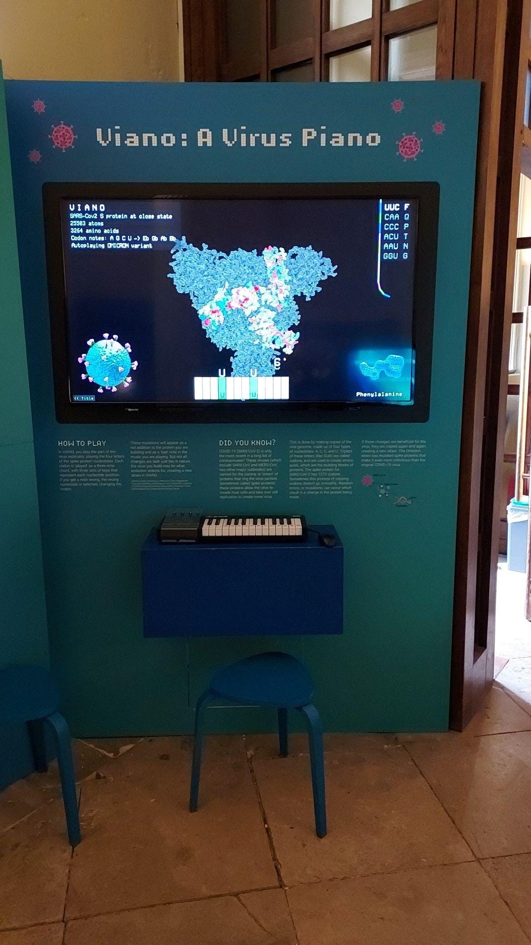 A terrible interactive (on a screen) viano pretenging to be a piano.
