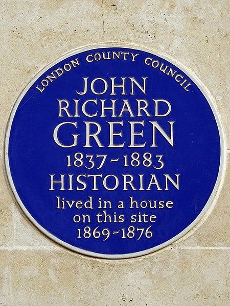 File:JOHN RICHARD GREEN 1837-1883 HISTORIAN lived in a house on this site 1869-1876.jpg