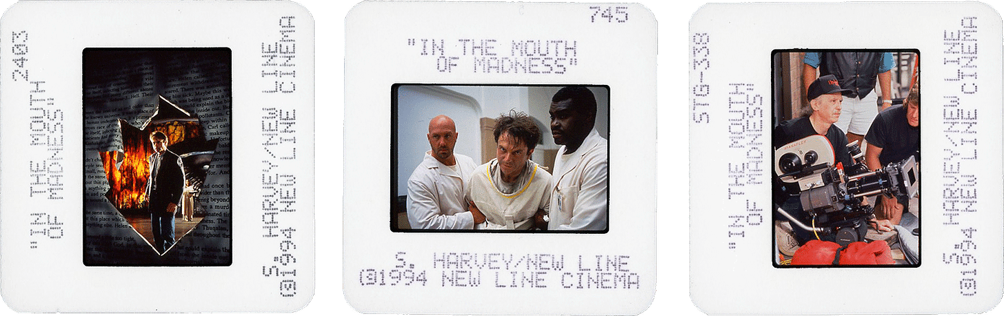IN THE MOUTH OF MADNESS slides; courtesy of New Line Cinema, Photos by S. Harvey.
