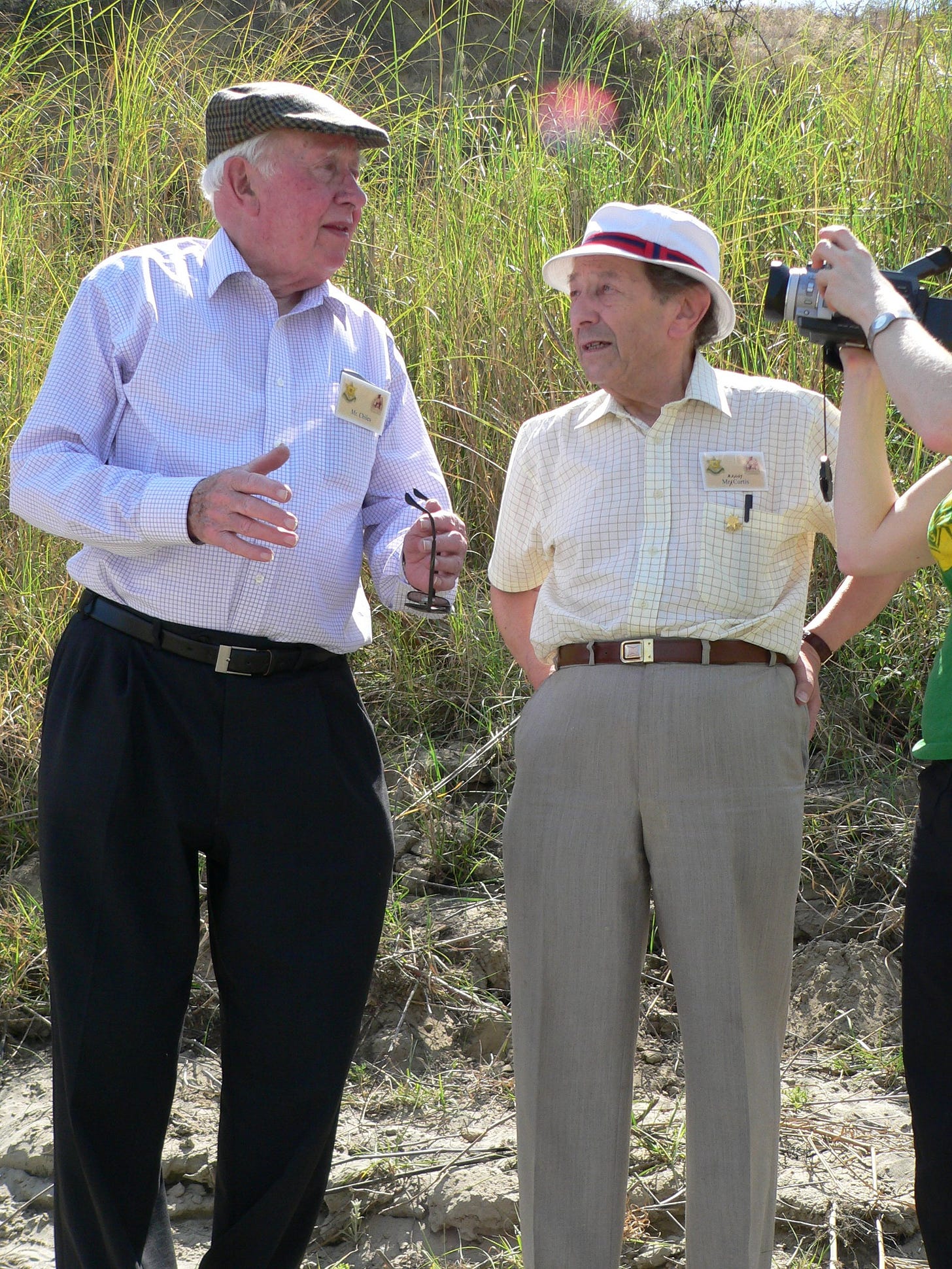 John Chiles (l) and Manny Curtis (r at B4 beach in 2005