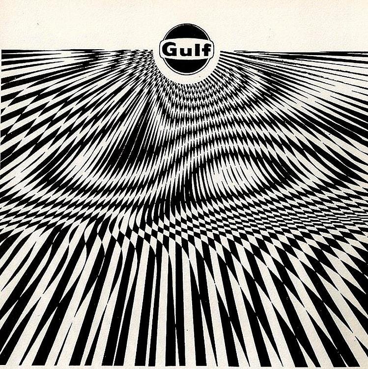 Op Art Gulf Oil Advert