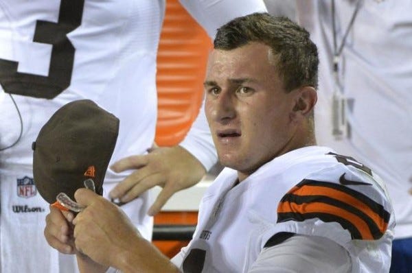 johnny manziel looking worried for cleveland browns 201