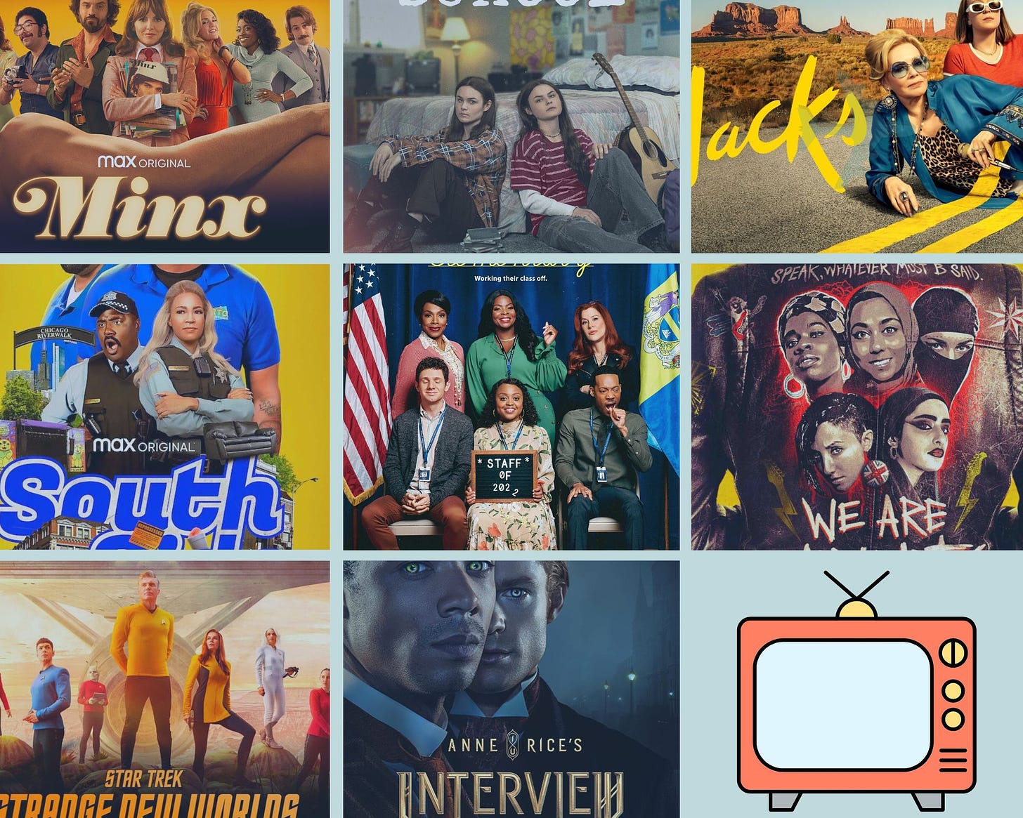 A collage of television show posters