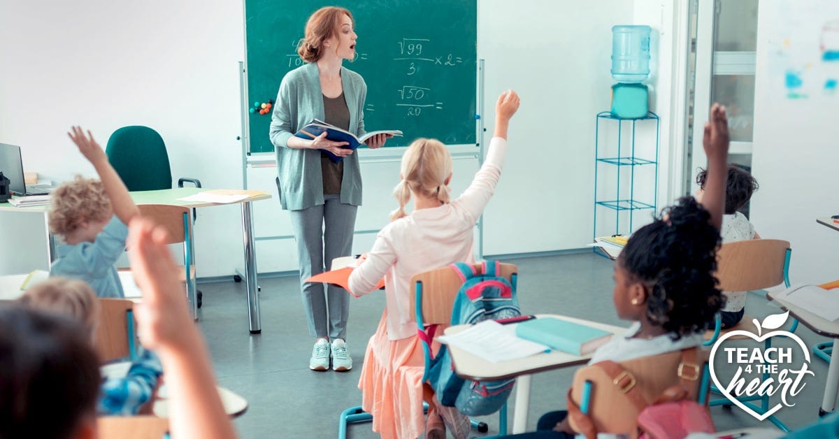 teacher implementing classroom management plan
